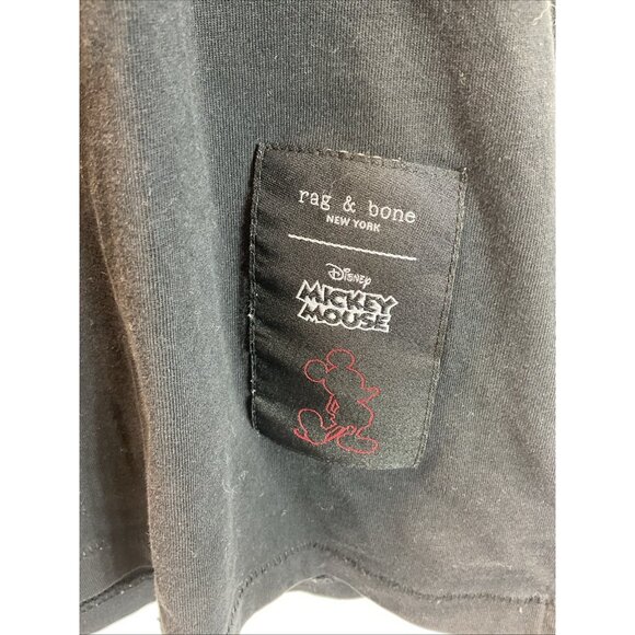 Rag And Bone Mickey Mouse Box Graphic 90th Birthday Black T-Shirt size LG - Picture 3 of 8